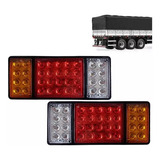 Par Lanterna Led Caminhão Traseira Universal Asx 12v 24v