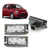 Par Lanterna Luz De Placa C led Fiat 500 Conector Quadrado