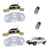 Par Lanterna Luz Placa Saveiro Quadrada 1982 A 1996 2 Leds