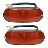 Par Lanterna Oval 12v Vermelha New Holland Case