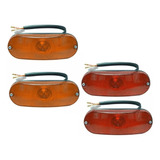 Par Lanterna Oval Vermelha 24v Par Lanterna Amarela 24v