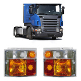 Par Lanterna Pisca Seta Caminhao 124 S4 S5 Compatível Scania
