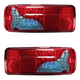 Par Lanterna Scania S4 S5 Traseira Bicolor Led Botinha 24v