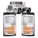 Par Lanterna Seta Pisca Cristal Compatível Scania Tr 112 113