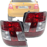 Par Lanterna Tras Fiat Stilo 07 12 Adaptável 02 06 Vermelha