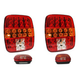 Par Lanterna Tras Led Bivolt Caminhão Volks Ford Marmitão