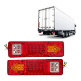 Par Lanterna Traseira Caminhão Carreta Vermelha 12v 24v