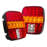 Par Lanterna Traseira Caminhão Marmita 34 Led 12v 24v