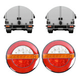 Par Lanterna Traseira Carretinha Caminhão Baú Led 12v 24v