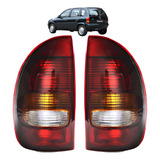 Par Lanterna Traseira Corsa 4 Portas 1996 97 98 99 Tricolor