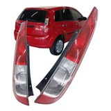 Par Lanterna Traseira Fiesta Hatch 2007 A 2014 Acrilico Rubi