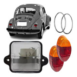 Par Lanterna Traseira Fusca 1200 1300 Aro Lanterna Placa