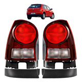 Par Lanterna Traseira Gol G4 Power Com Acabamento Moldura