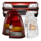Par Lanterna Traseira Kadett 1989 1990 1991 1992 1993 1994 1995 Fume 2 Pisca Seta Dianteira Cristal Acrílico Chevrolet