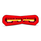 Par Lanterna Traseira Led 24v O Logo Caminhão Baú Truck