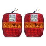 Par Lanterna Traseira Led Universal Marmitão Marmita 12v 24v
