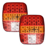Par Lanterna Traseira Led Universal Marmitao Marmita 12v 24v