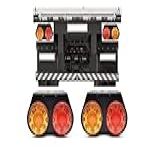 Par Lanternas Traseira Led Bau Caminhao C Suporte 12-24v Klx