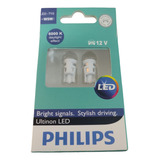Par Led Lâmpada Carro Philips Pingo T10 6000k 5w 12v Branca