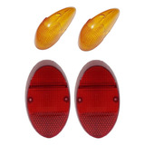 Par Lente Lanterna Traseira E Dianteira Vw Fusca 1300 59 64