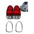 Par Lente Traseira Fusca 1500 1300l Rubi + Moldura Cromada