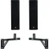 Par Line Array Live4 Leacs 400wrms Passiva + Suportes Parede