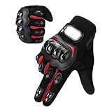 Par Luva Motoqueiro Motociclista Bike Proteção Moto Tamanho Unico Preta Com Poucos Detalhes Vermelho E Branco Premium