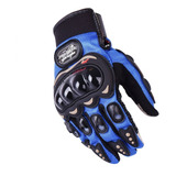 Par Luva Motoqueiro Motociclista Impermeável Proteção Moto Tamanho Único Asp Cor Azul