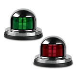 Par Luz De Navegação Bombordo E Boreste Em Aço Inox 12v Luz De Proa Lentes Verde E Vermelha Alto Alcance Embarcações Lanchas Barcos Iates Seavix Segurança Mar