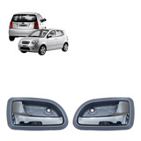 Par Maçanetas Portas Internas Cromado Puxador Kia Picanto