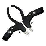 Par Manete Freio Nylon V Brake Disco Maçaneta Bike Preto