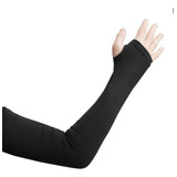Par Manguito Preto Uv50 Sk8 Futebol Corrida Motoboy Protecao