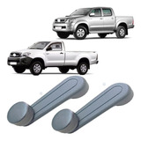 Par Manivelas Vidro Toyota Hilux 2005 2015 Cinza nylon 