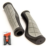 Par Manopla Anatômica De Bike Absolute Eg5 Preta C Cinza Cor Preto cinza