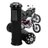 Par Manopla Moto Esportiva Universal Modelo Aluminio Preto