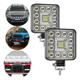 Par Mini Farol De Milha Led Redondo Potente Troller 4x4 84w