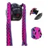 Par Mini Tranças Grande 60cm Capacete De Moto Lilas