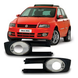 Par Moldura Farol De Milha Fiat Stilo 05 A 12 Aro Cromado