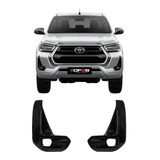 Par Moldura Farol De Neblina Hilux 2021 2022 Black Piano