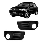 Par Moldura Grade Farol Milha Palio Fire Way 2014 2015 Preta