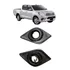 Par Moldura Grade Milha Hilux 2016 2017 Com Furo Aro Preto