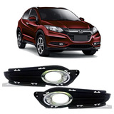 Par Moldura Grade Milha Honda Hrv 2015 2016 2017 Aro Cromado