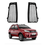 Par Moldura Grade Parachoque Ford Ecosport 2008 2012 Preta