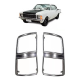 Par Moldura Lanterna Dianteira Opala 75 76 77 78 79 Cromado