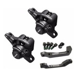 Par Pinça Freio Shimano Tx805 Disco Mecanico Tourney Preto
