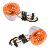 Par Pisca Dianteiro Honda Shadow 600 Cromado laranja