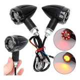 Par Pisca Lanterna Led Seta Freio Bullet 3x1 Moto Custom
