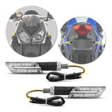 Par Pisca Seta Sport Led Moto Universal Modelo U Cristal