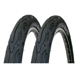 Par Pneu Aro 26 X 2 125 Kenda Flame Bicicleta Balão Slick Cor Preto