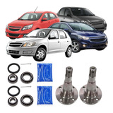 Par Ponta Eixo Kit Rolamento Traseiro Prisma Classic Celta